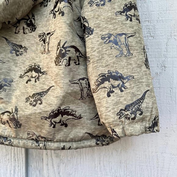 Mick Mack baby boy green dinosaur hooded jacket size 12 months - Picture 4 of 6